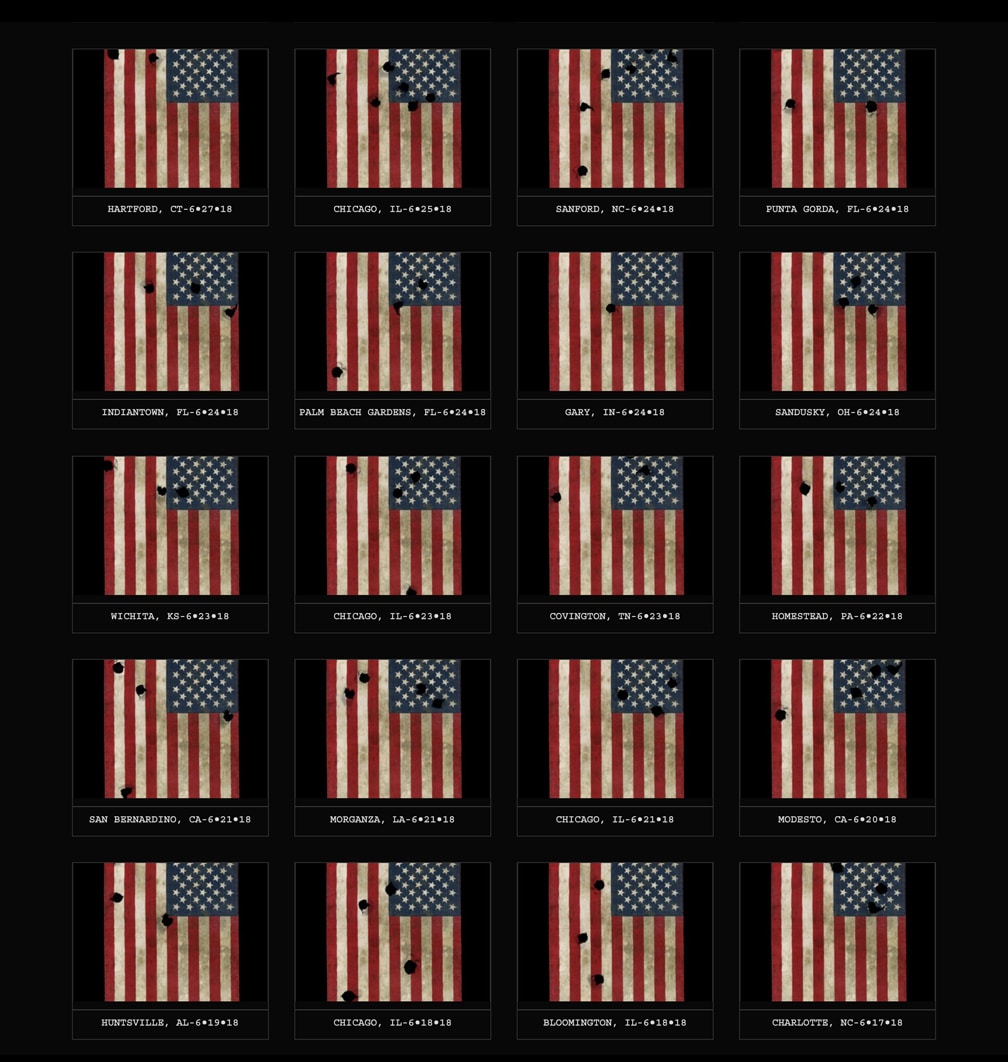 10_328flags USA under fire 5 rows of flags