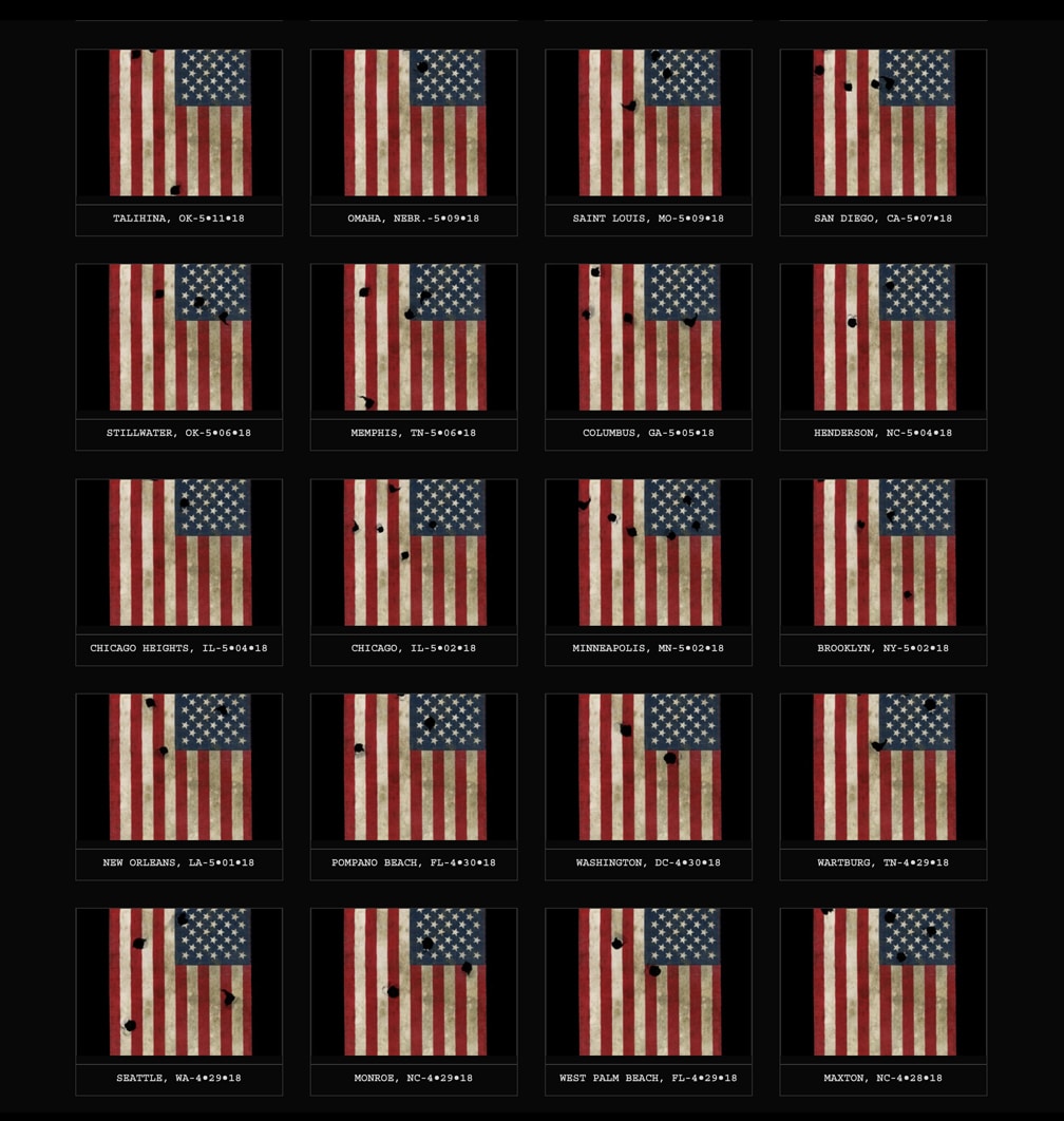 14_328flags USA under fire 5 rows of flags