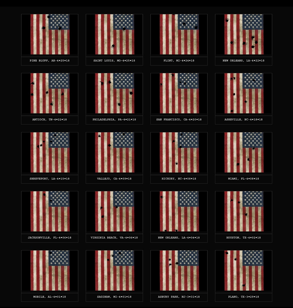 15_328flags USA under fire 5 rows of flags