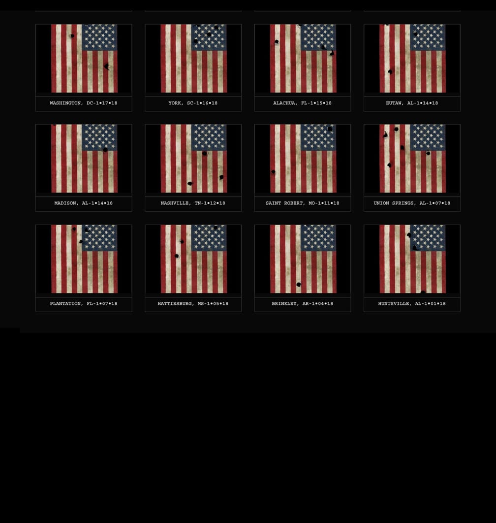 18_328flags USA under fire 5 rows of flags