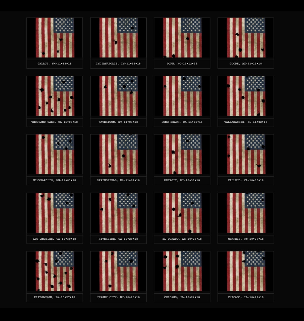 2_328flags USA under fire 5 rows of flags