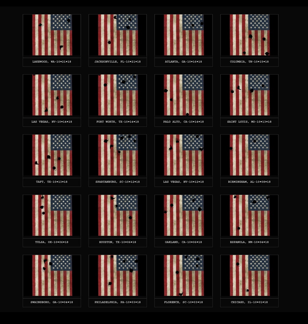 3_328flags USA under fire 5 rows of flags