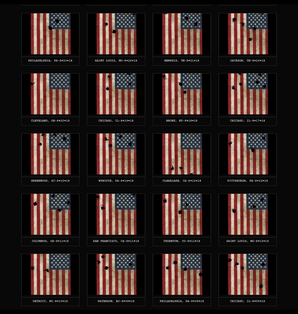 6_328flags USA under fire 5 rows of flags